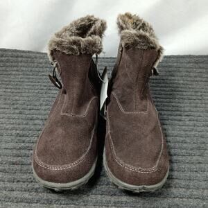 Khombu Women’s Faux Shearling Winter Boots Brown Warm Lined Size 6.5